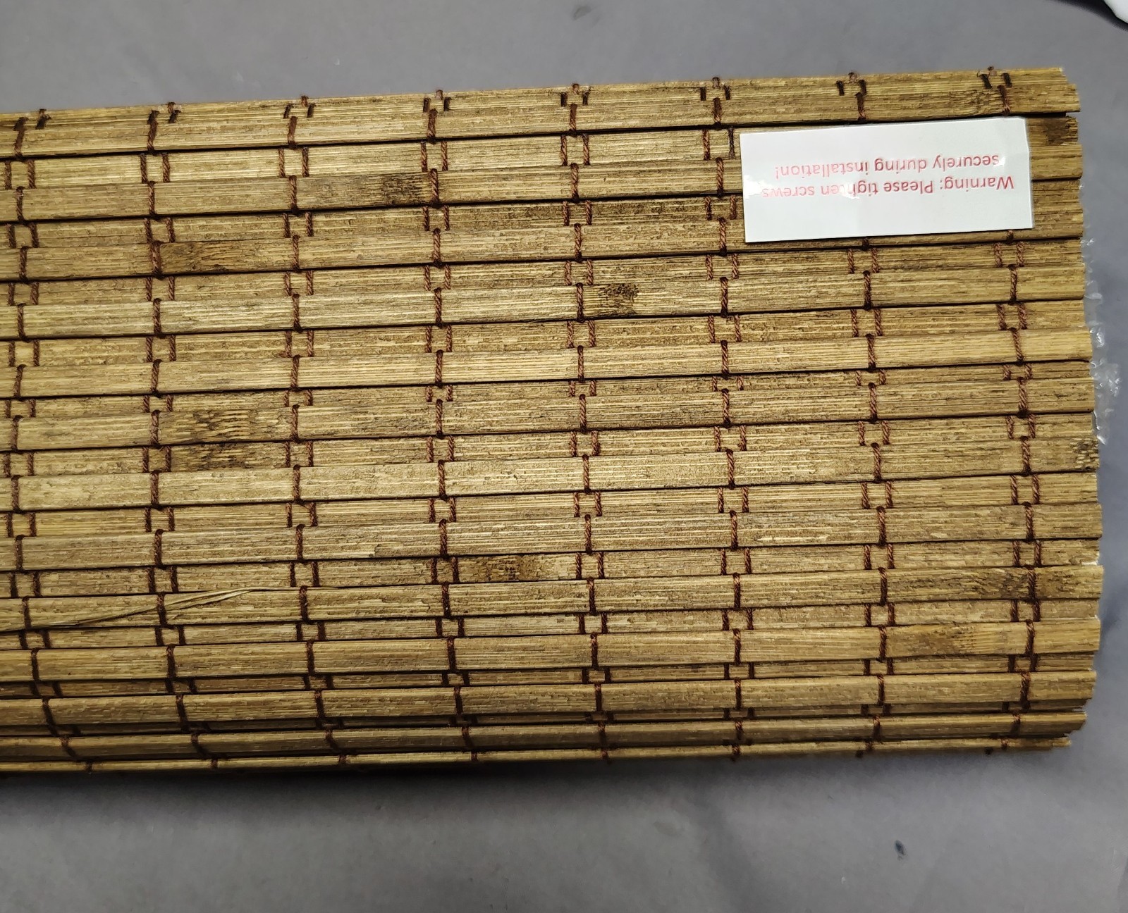 LazBlinds – No Tools, Bamboo Roman Shades, Cordless Highfield Teak 22.5″W x 48″H