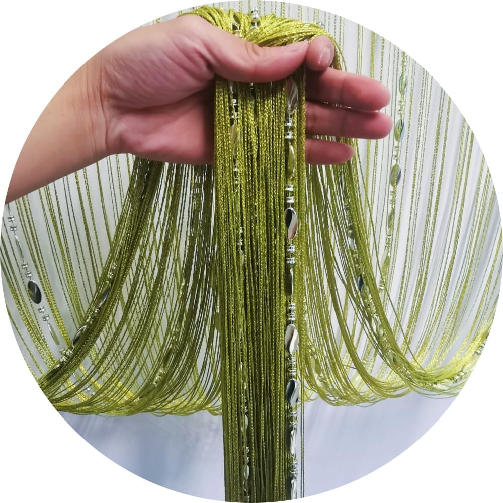 100Cmx200Cm Decorative Door String Curtain Beads Wall Panel Fringe Window Room D