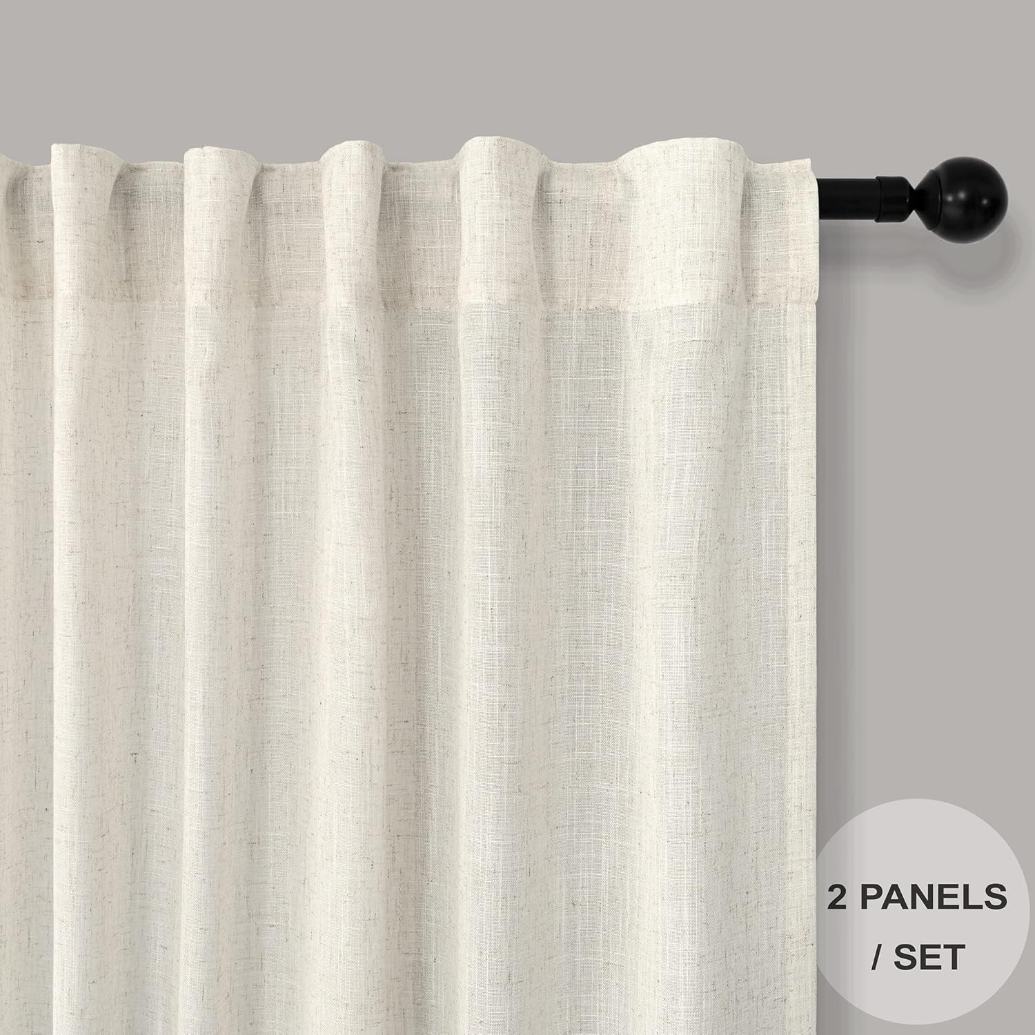 Light Filtering Bedroom Drapes – 36×96 Inches