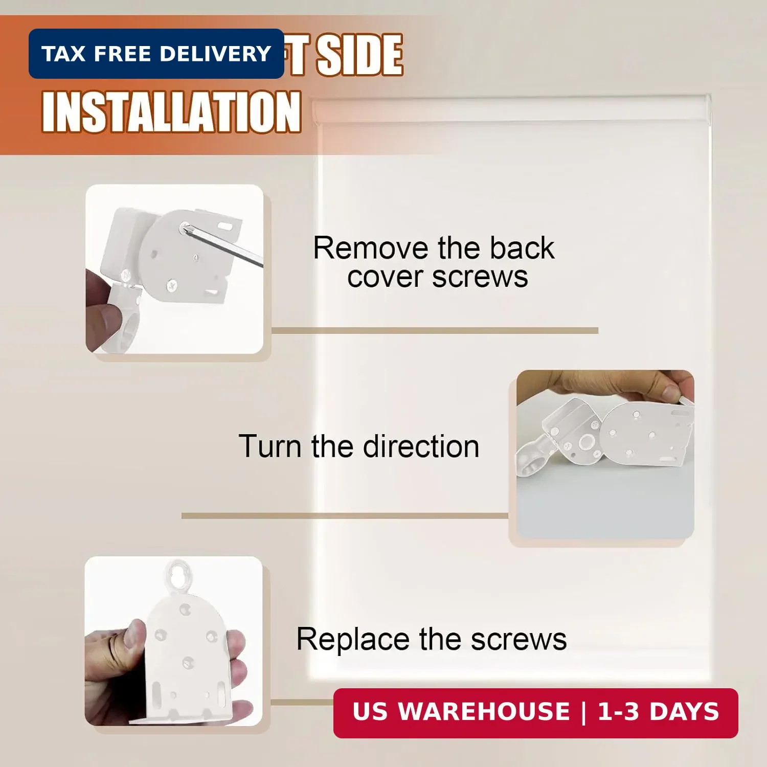 Sun Shade Replacement Parts, Cordless Crank Kit, Roller Blind mounting Bracket,f