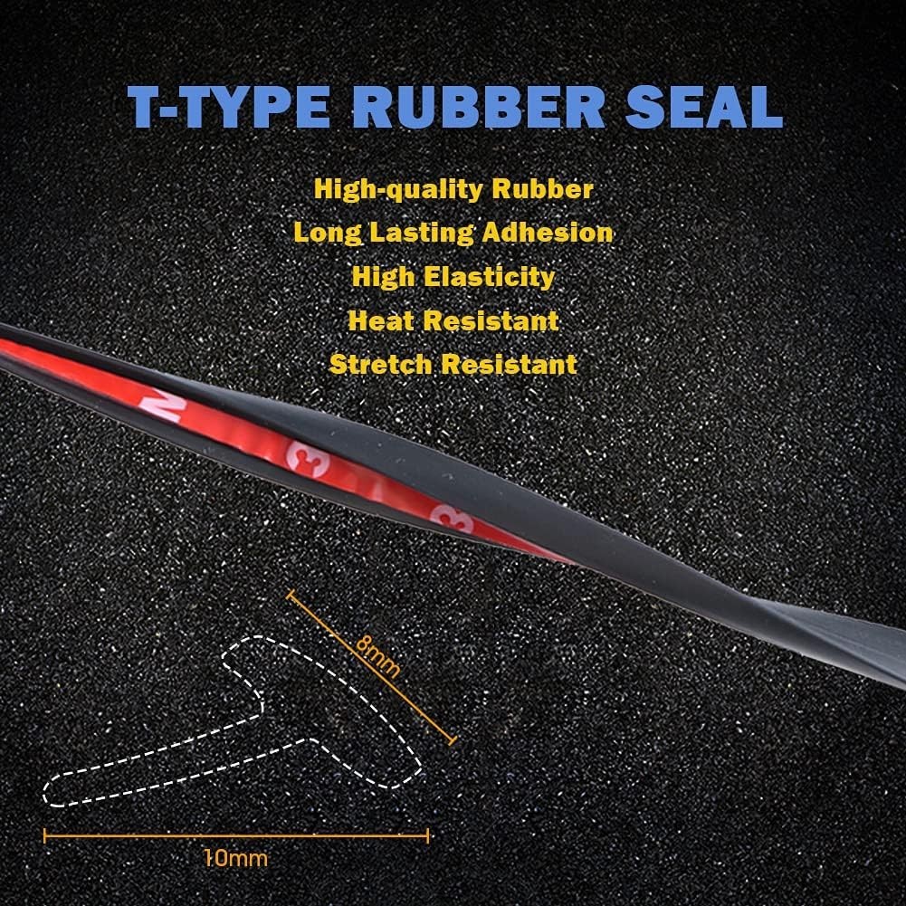 5M/16.5Ft Universal Self Adhesive Auto Rubber Weather Draft Seal Strip, Car W…