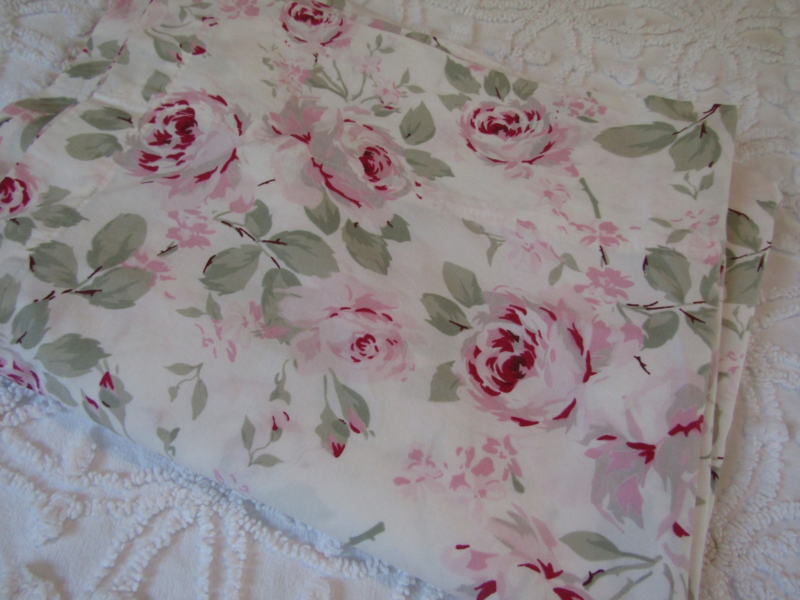 Simply Shabby Chic Rosalie Curtain Panel NWOT 54″ x 85″ Pink Roses
