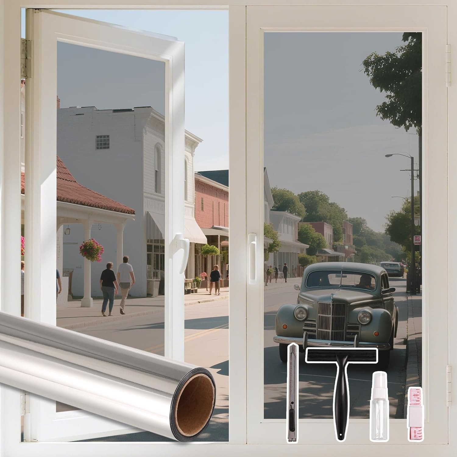 17.5 x 78.7 Inch One Way Reflective Window Film – Sun Blocking & Easy to Install
