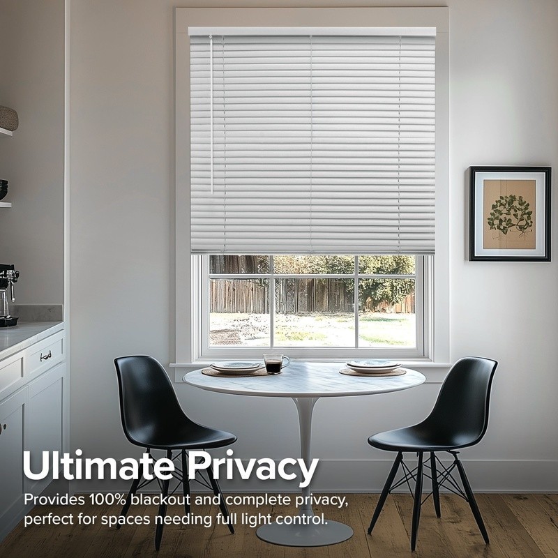 Cordless Mini Blinds Child Safe Light Control Easy Install Moisture Resistant US