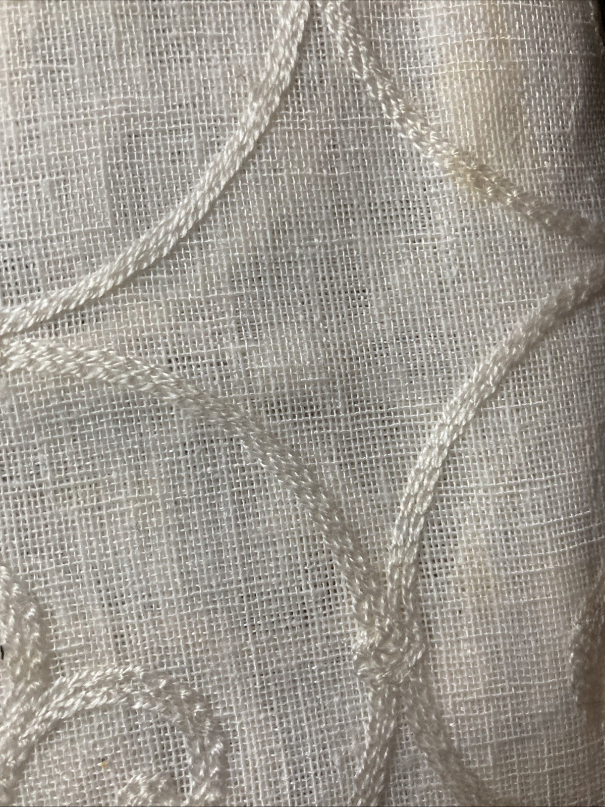 Designer Select Claudia Sheer Linen Gauze Embroidered Curtain Panel 95” Lot 2