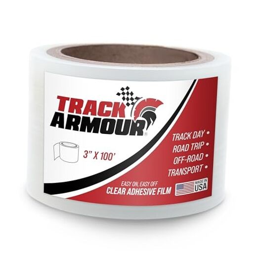 [TRACKARMOUR] 3″ x 100′ – Temporary Paint Protection Film for Car, Truck or