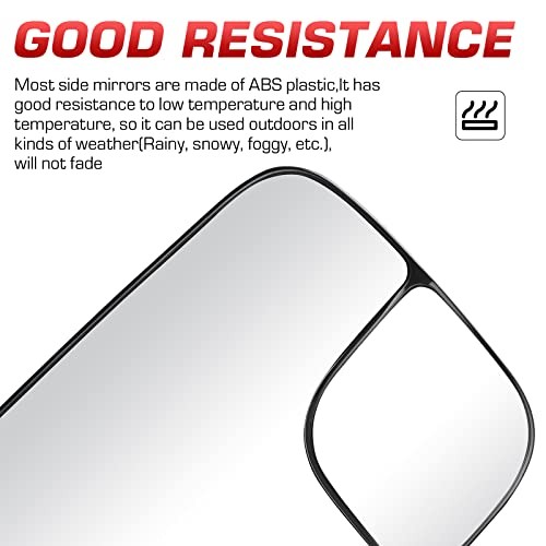 Driver and Passenger Side View Heated Mirror Glass Driver Left+Passenger Right