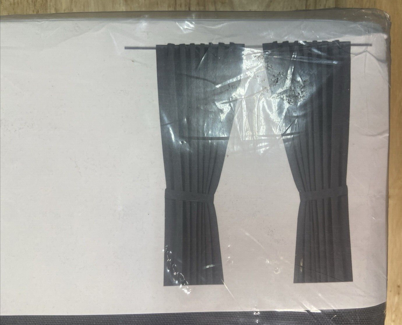 IKEA RITVA Curtains Tie-Backs Gray 57×98″ 1 Pair Heading Tape Privacy 301.564.86
