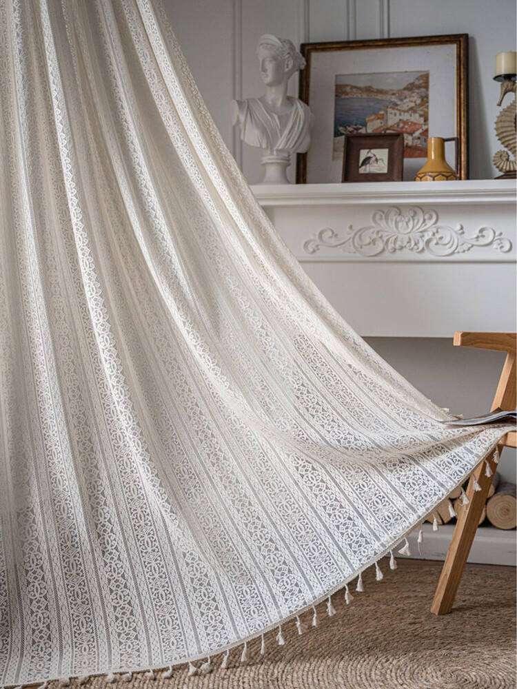 Classic Tassel Curtain Boho Living Bedroom Window Drape Valance Home Decor New