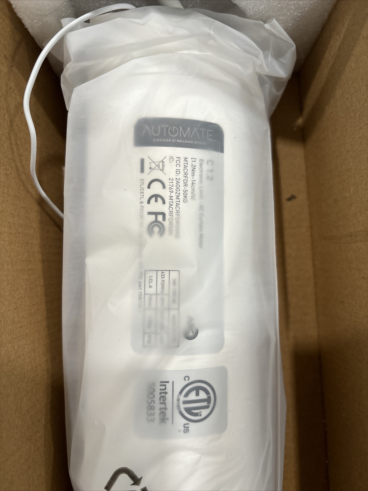 The Shade Store Automate Rollease Drape Motor 1.2 NM – MTACRFDR-50KG NEW