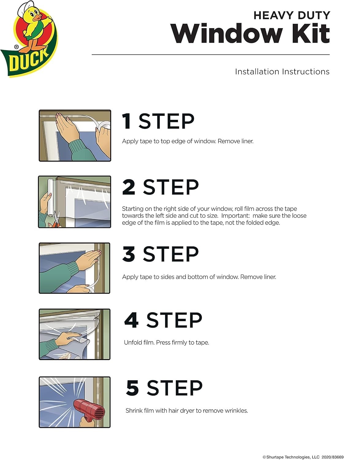 “Energy-Saving Window Seal Kit – Insulate 15 Windows with Simple Heat Shrink Fil