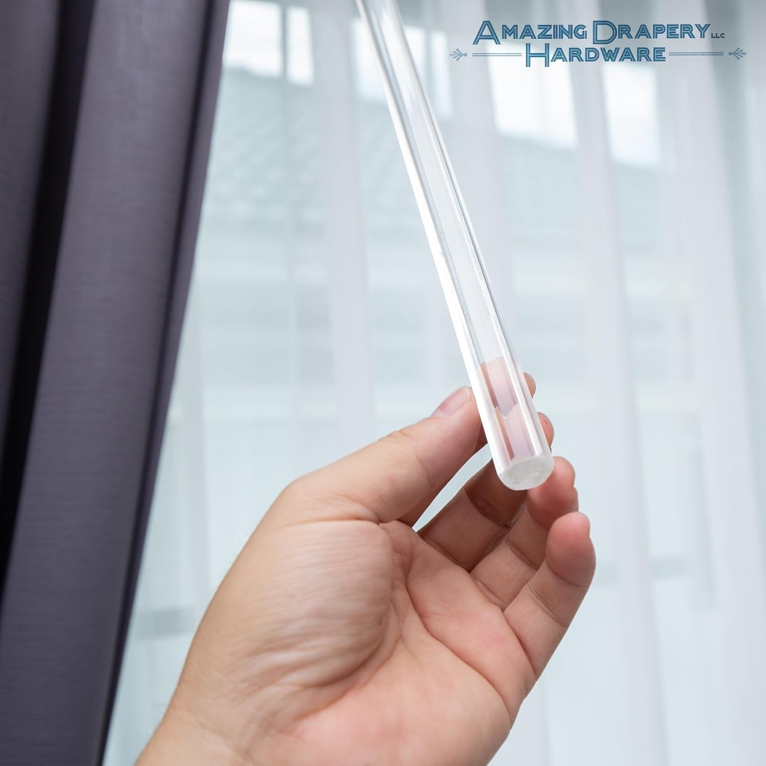 Elegant Clear Acrylic Drapery Wand 36 Inch 3 Pack for Stylish Window Treatment