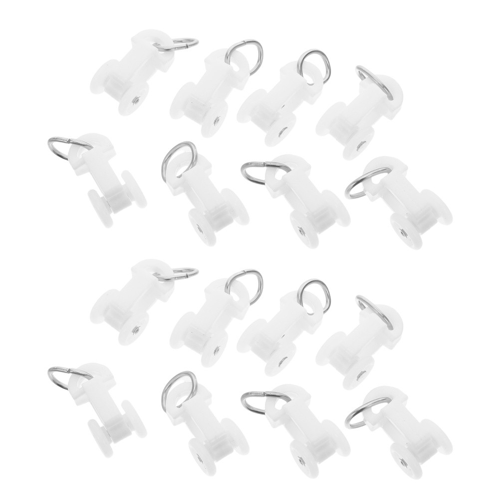 100 PCS Dual Wheel Roller Gliders Sliding Door Curtain Track Rail