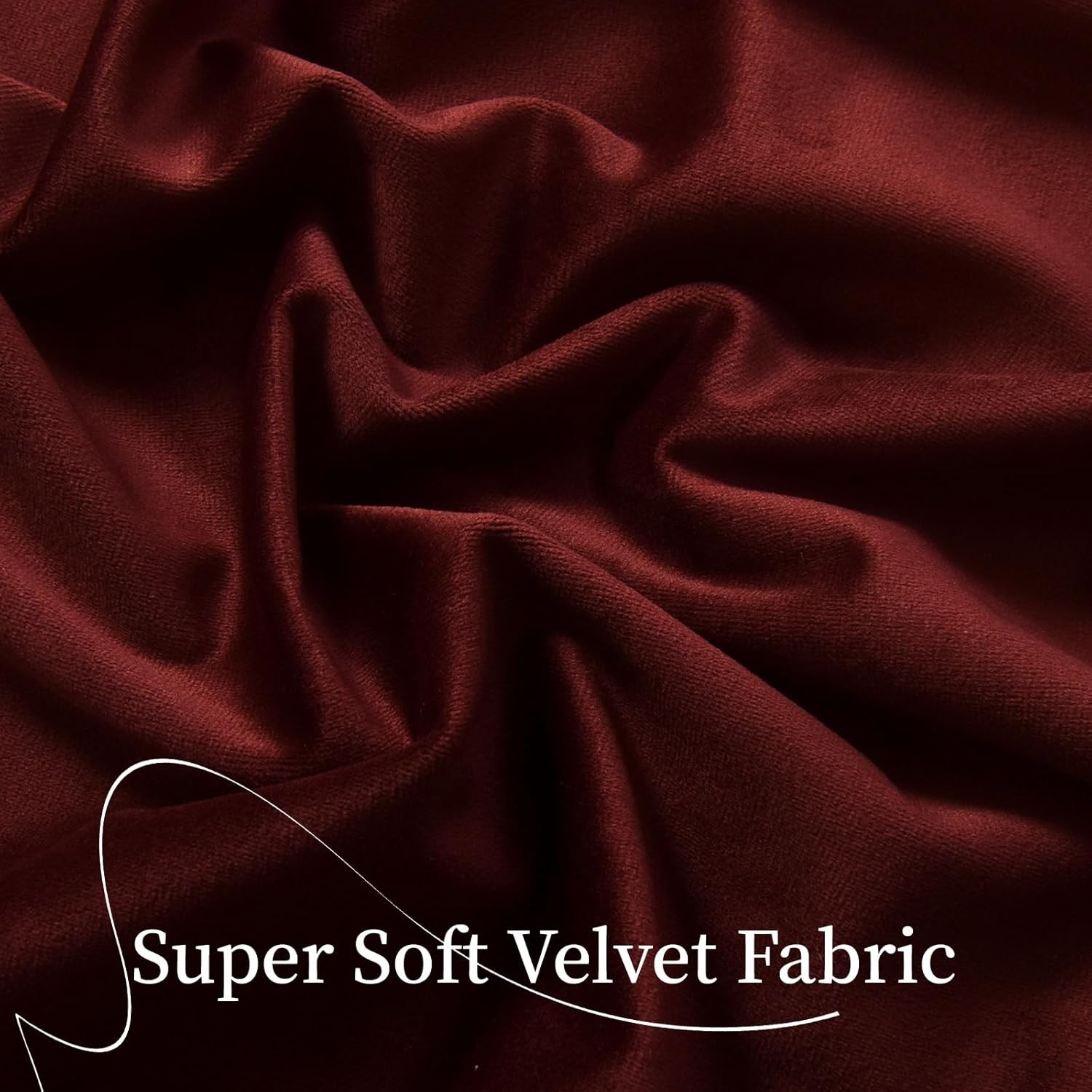 Luxurious 96″ Velvet Ruby Wine Curtains – 2 Panels, Room Darkening Drapes