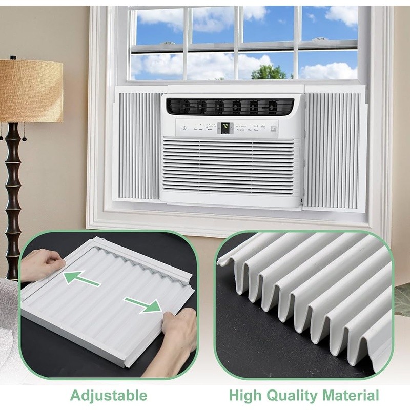Window AC Side Panel Curtain Kit Frame Insulation Dustproof 10000 BTU Units New