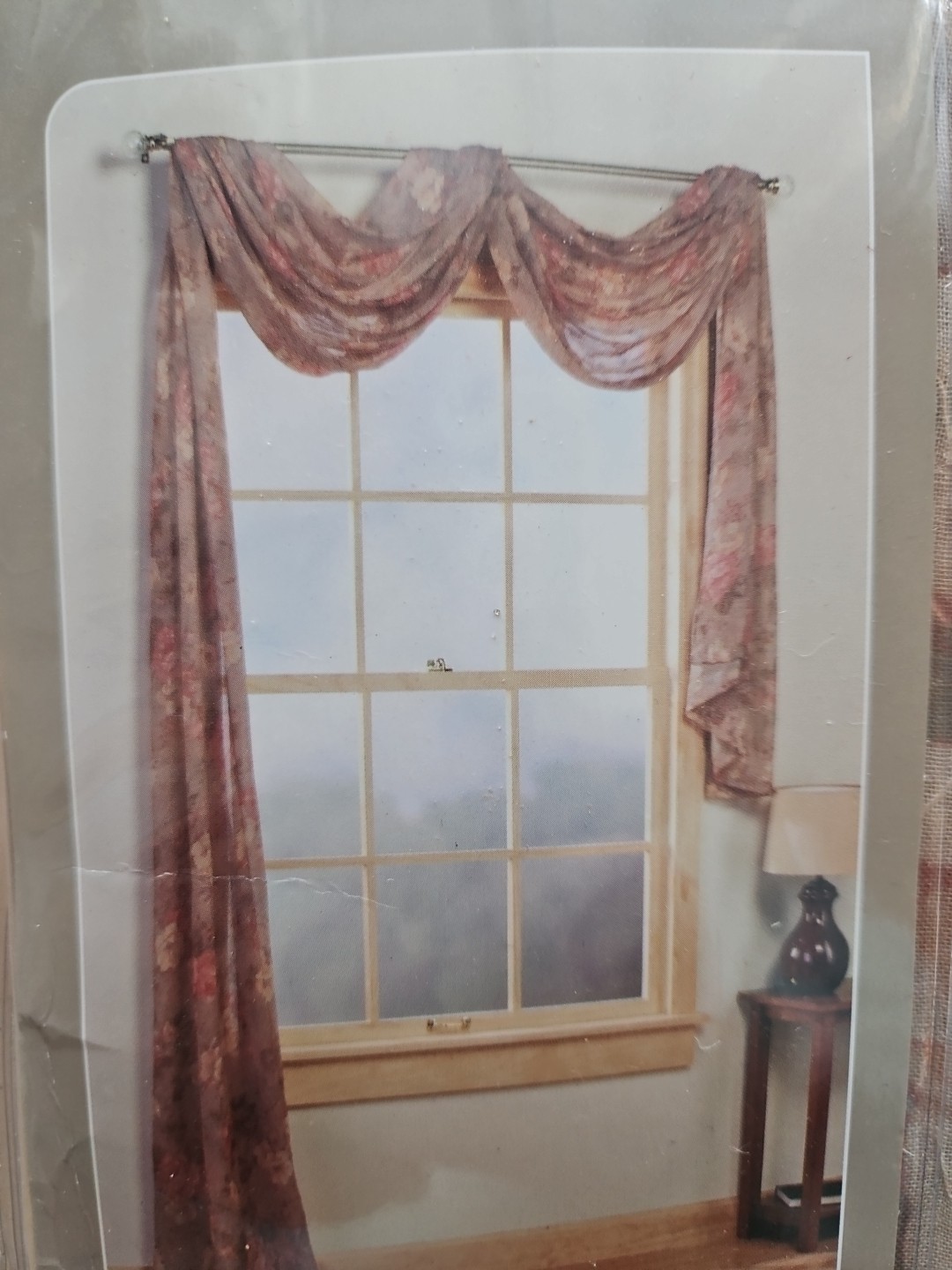 Vintage Sheer Floral Window Scarf 48×216 Victorian Home Trends Chatham