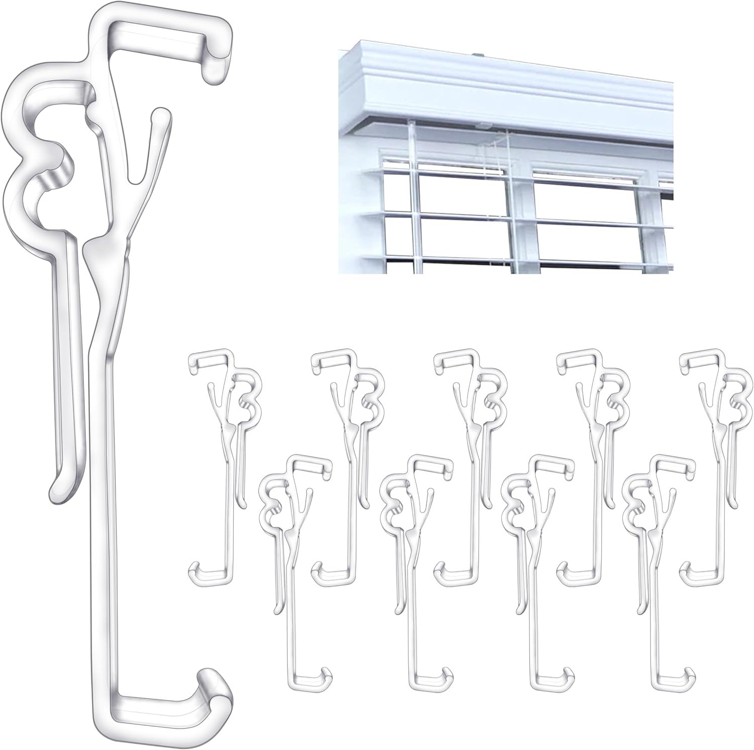 3.0 Inch Clear Valance Clips for Blinds & Window Shades, 10-Pack – Sturdy Pla…