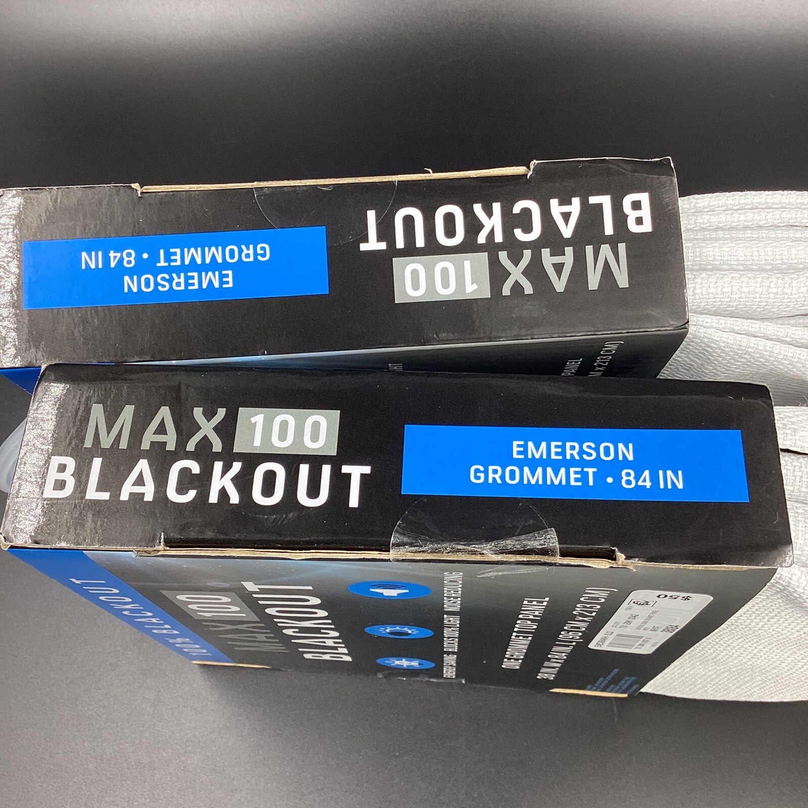 Max 100 Blackout 100% Noise Reducing Grommet Top 2 Panels White 38×84 Org $100