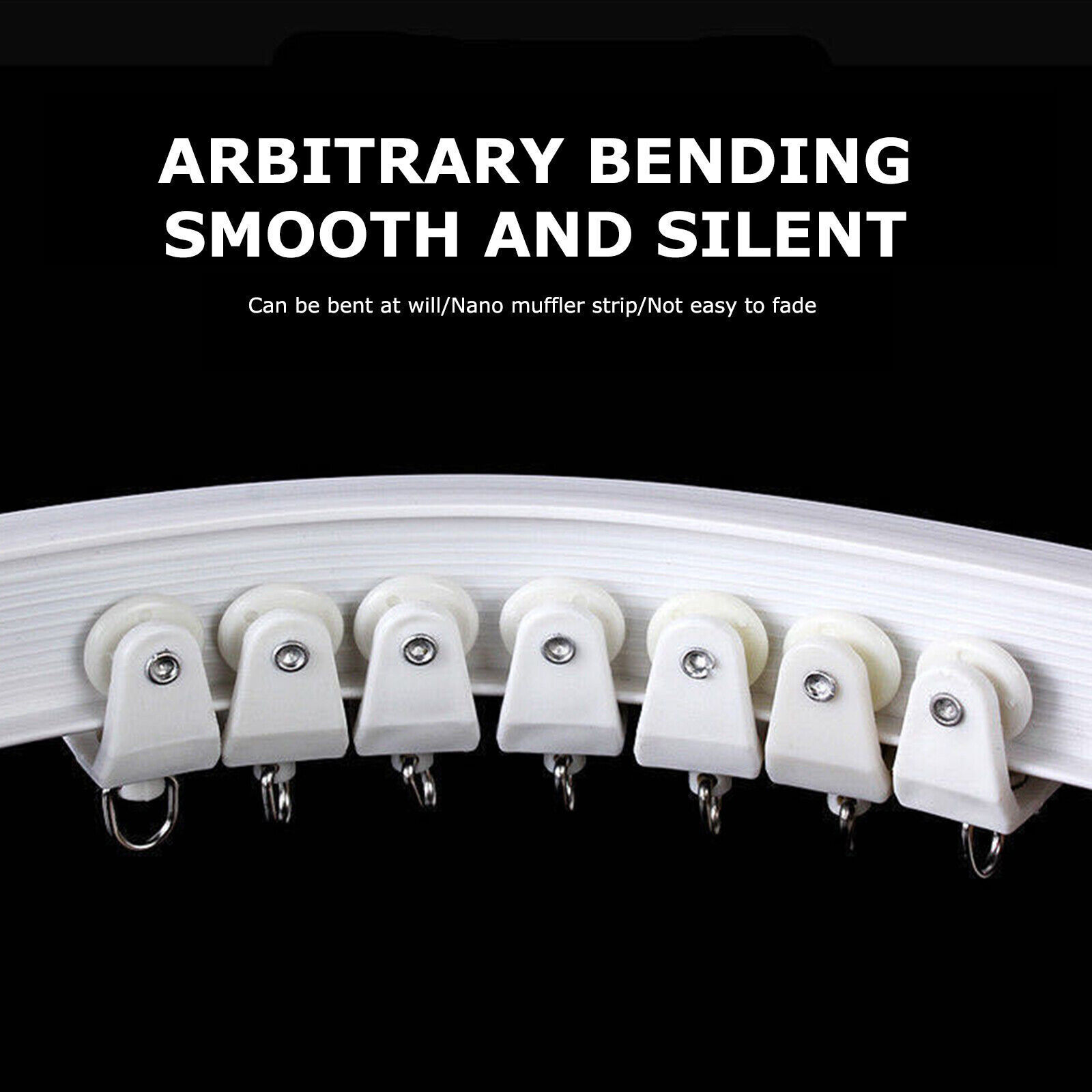 Ceiling Curtain Track Window Rod Pole Rail System Flexible Rail Track Mount US