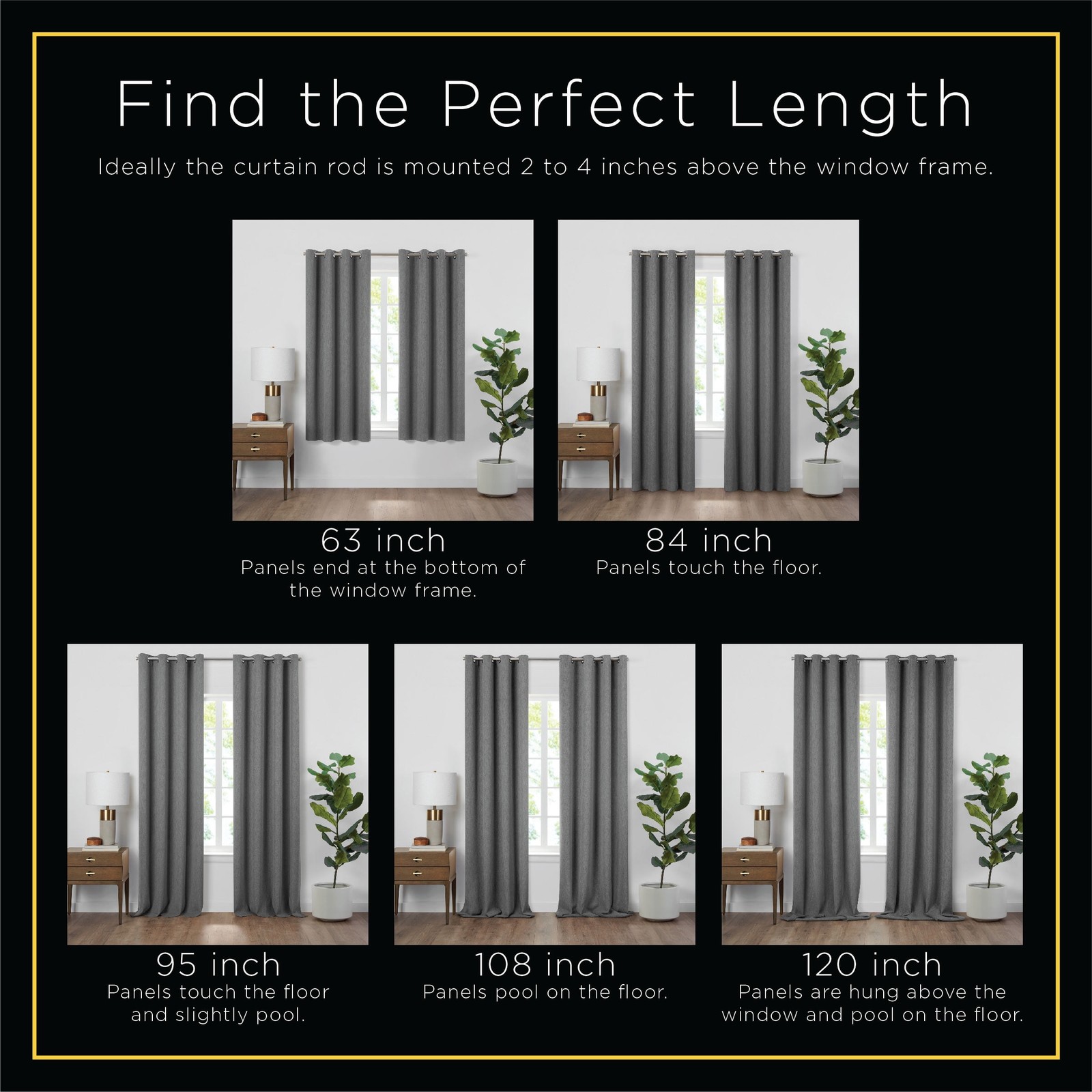 Corte Solid Blackout Curtains Set of 2 84 Inch Long Blackout Curtains