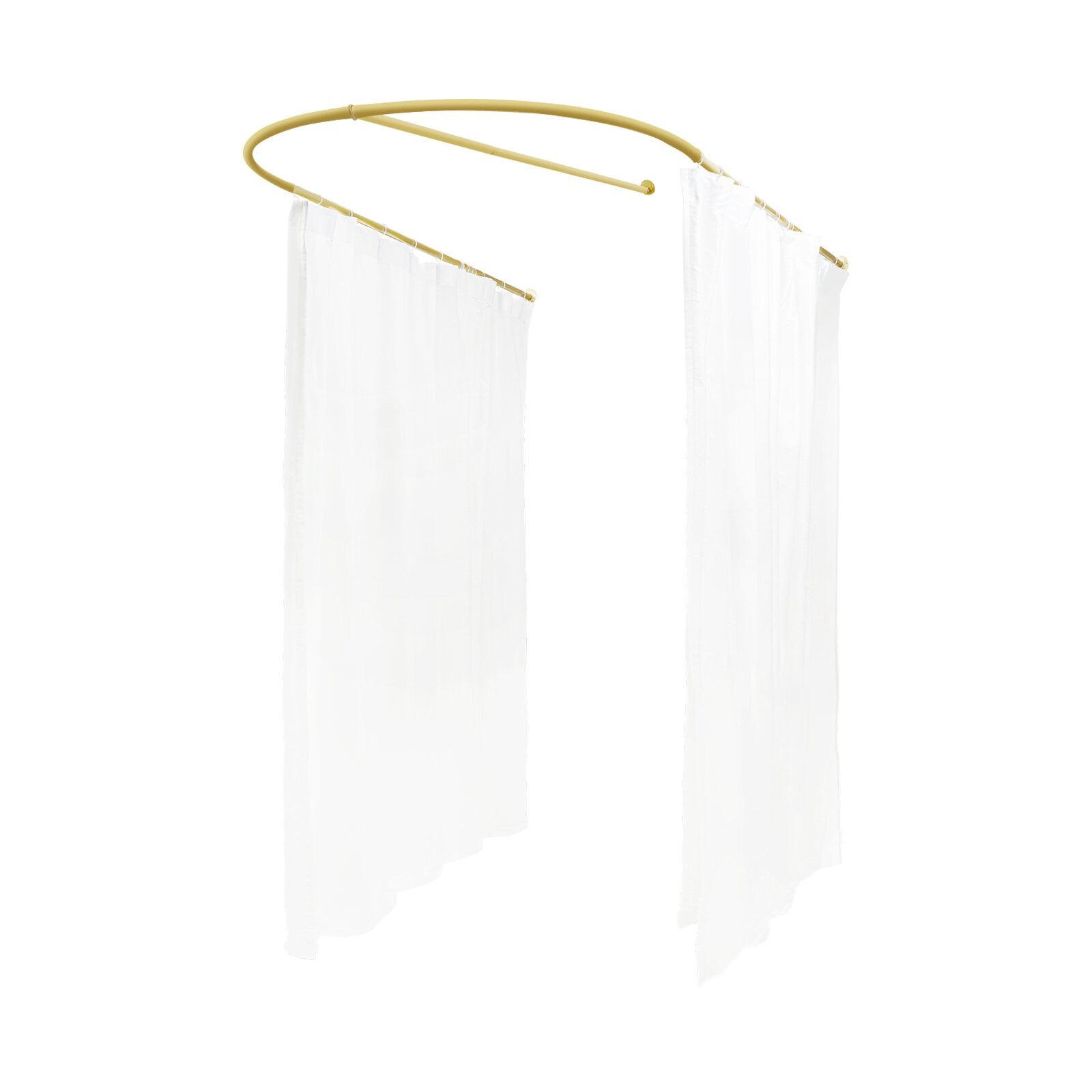 Beauty Salon Partition Curtain Divider w/ Curtain U-Shaped Room Partition Rod
