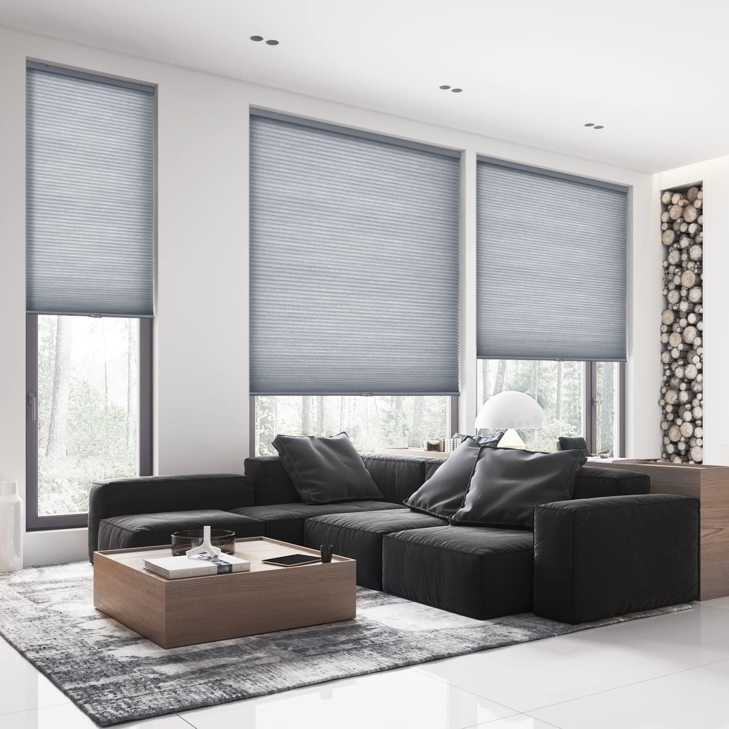LazBlinds Cordless Cellular Shades, Light Filtering Honeycomb Shades for Home,