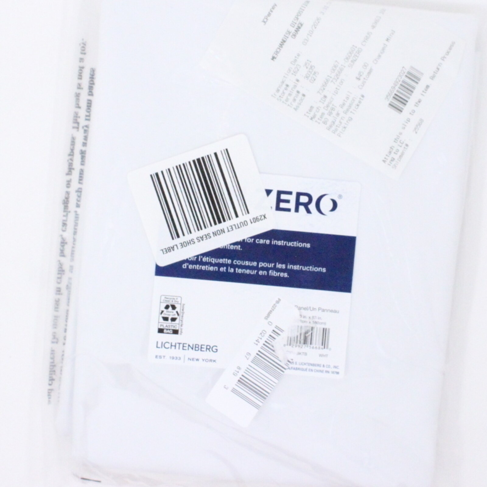 Sun Zero Cyrus Blackout Rod Pocket/Back Tab Curtain Panel White 40″x63″