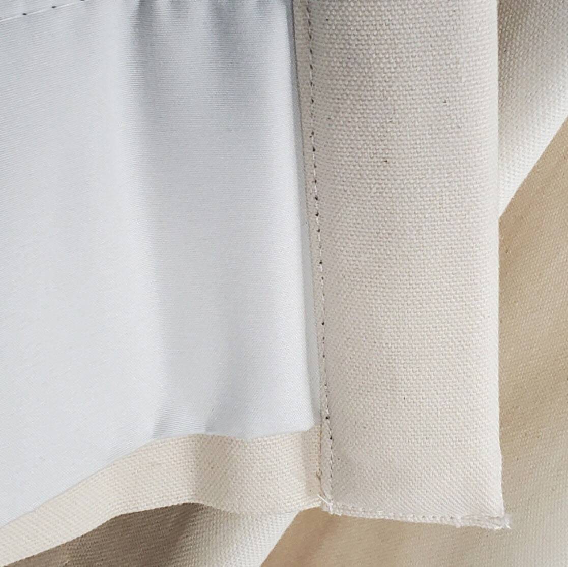 Custom Drapes – Pleated & Lined – 7 oz. Cotton Duck Natural – 1 Pair / 2 Panels