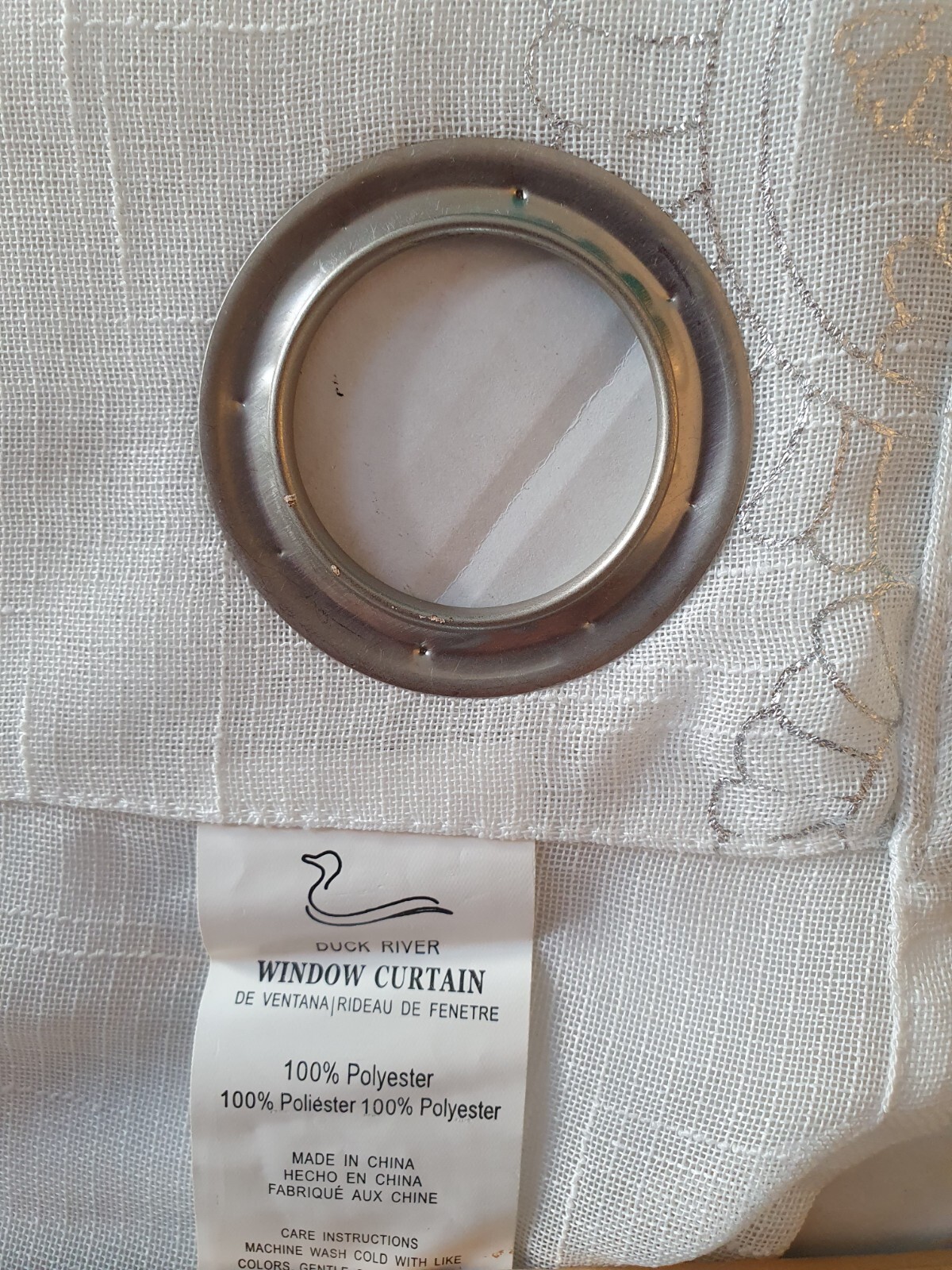Curtains Draperies 4 Panels White Silver Romantic Opaque Duck River Rod Pole