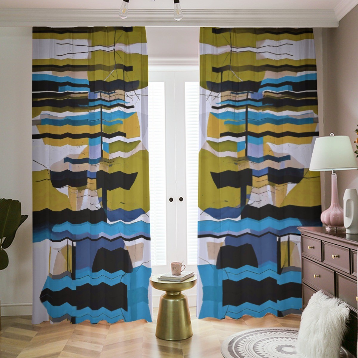 Mid Century Modern Blackout Curtains Drapes Shades Rod Pocket Modernist Retro