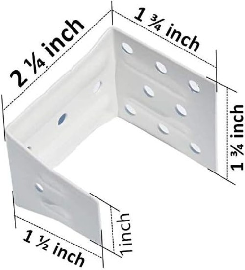 White Alloy Steel Center Support Brackets for 2″ Headrail Blinds – 2 Count