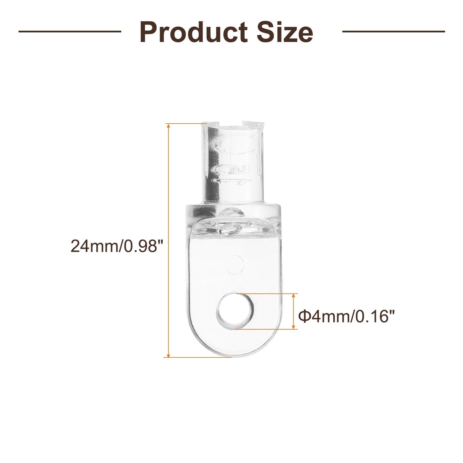 6Pcs Hardware Tilt Wand Tip Repair Transparent Vertical Blind Wand Tip