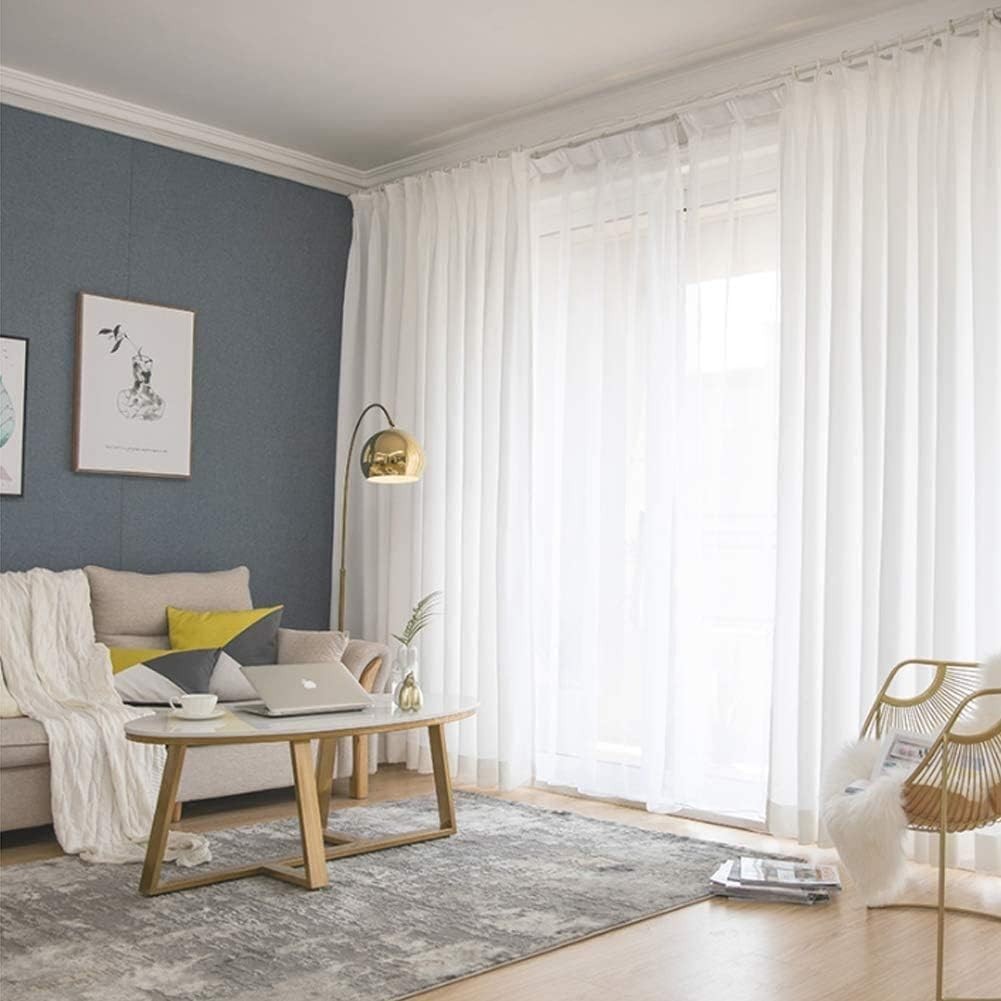 Curtain Tape Set with Hooks White Deep Pinch Pleat DIY Curtain Accessories