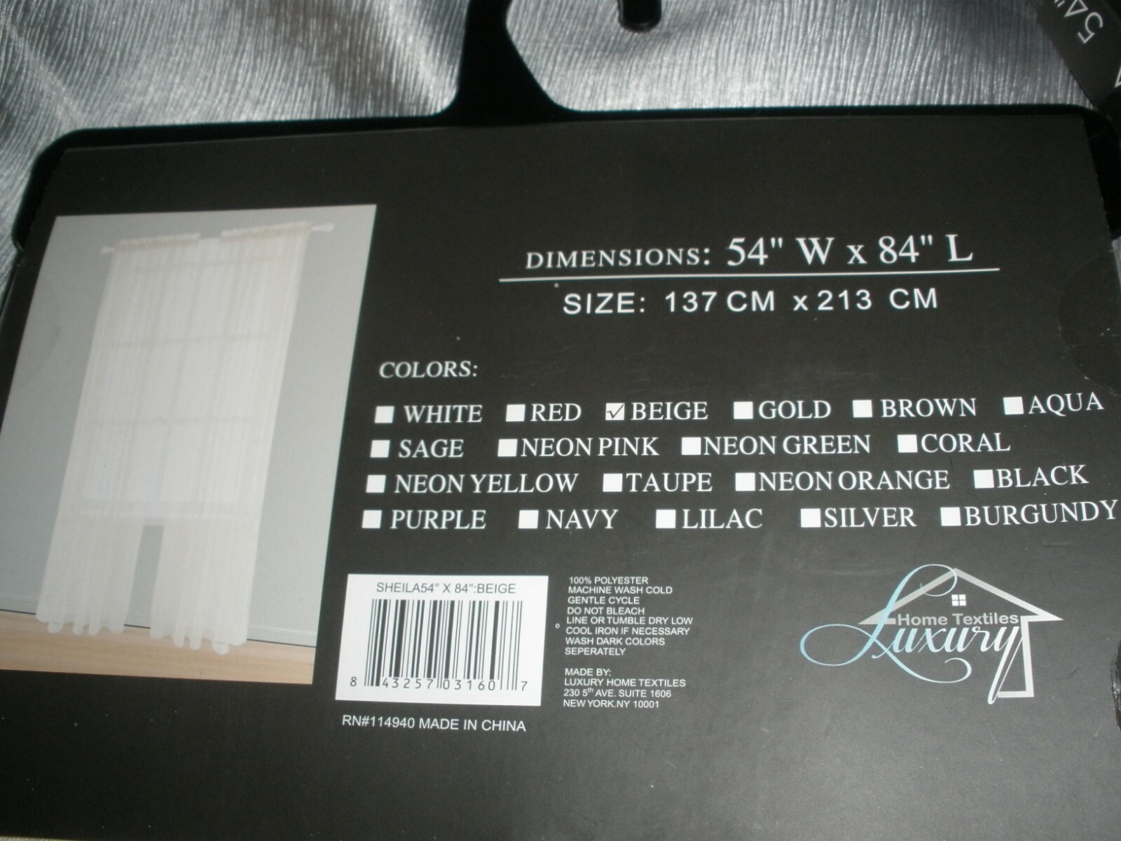 NEW Lot of 2 Sheila White Panel Sheers Rod Pocket 84″ x 54″ Each Panel (O9)