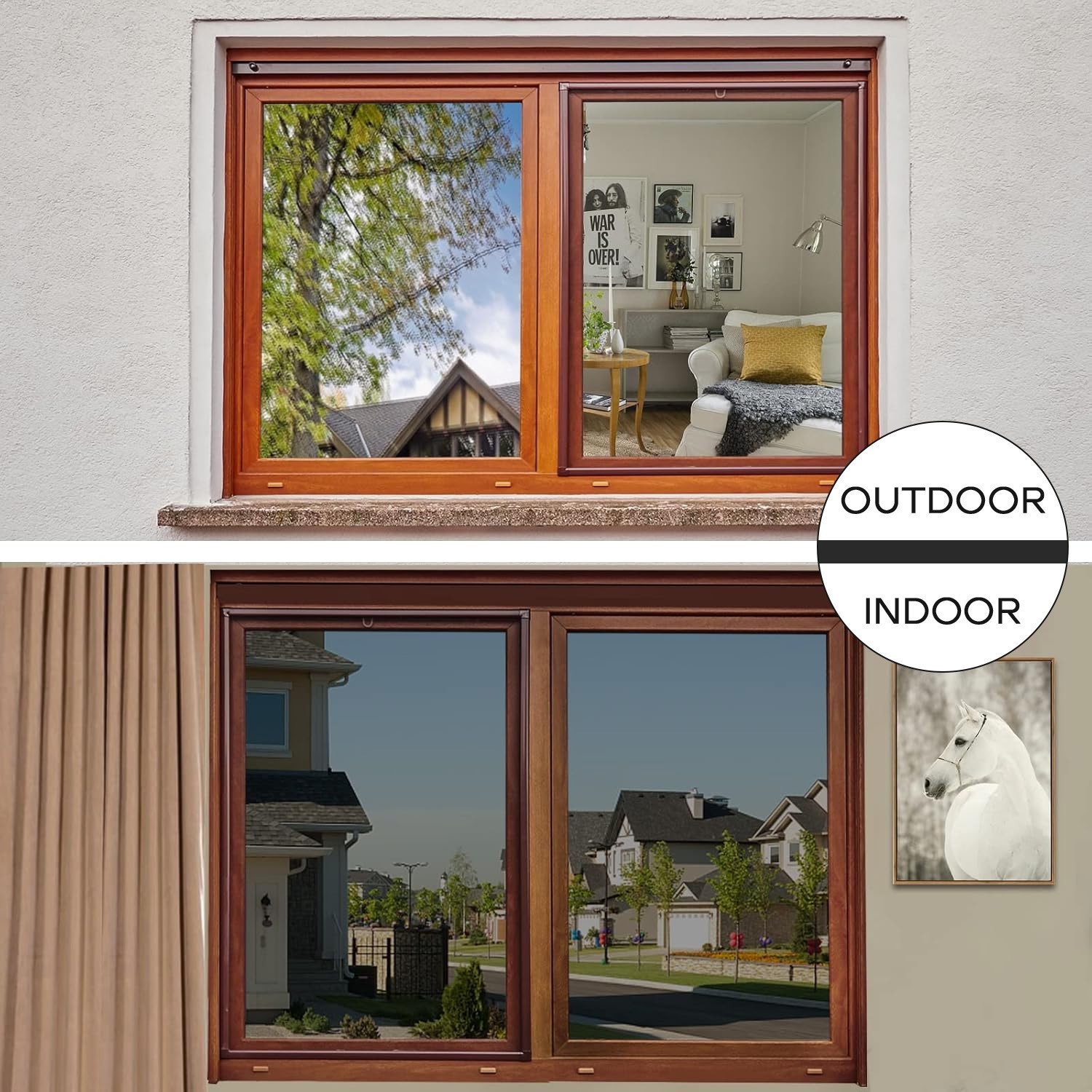Window Tint One Way Mirror Film UV Heat Reflective Home Office Heat Insulation