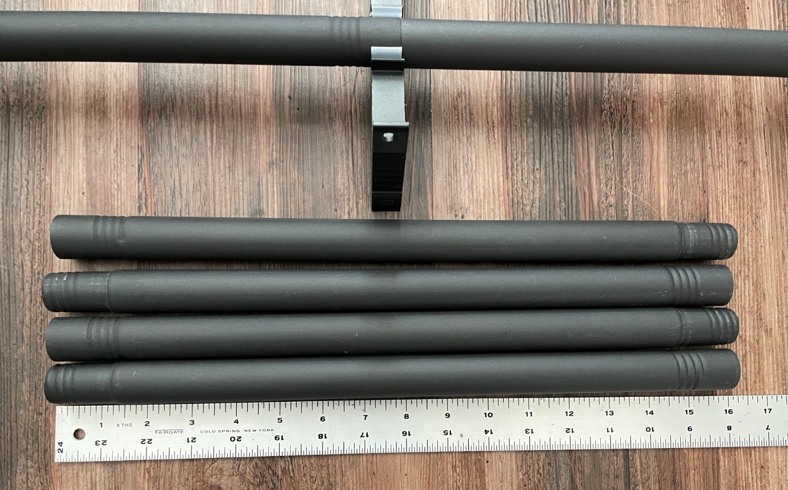 Adjustable 32-80 Inch Double Black Curtain Rod Industrial Pipe Wrap Around NOB