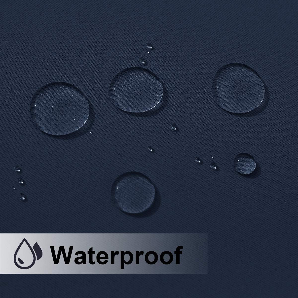Outdoor Curtain for Patio Waterproof, Rustproof Top and Bottom Grommet Windproof