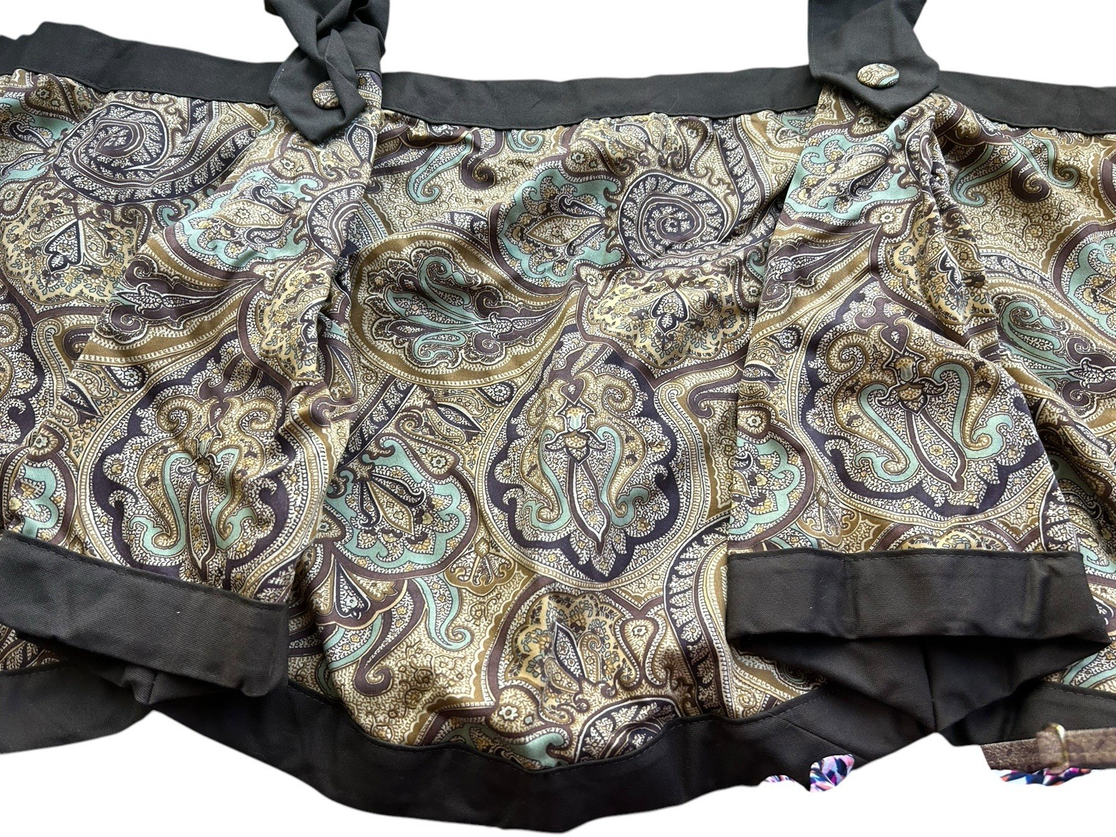 Waverly Valance Clarissa Paddock Shawl Spa Tab Top 42 x 22 New Brown Multi