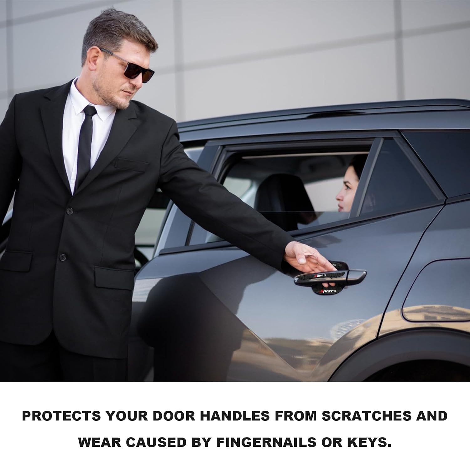 Car Door Handle Protector 8 PCS Stylish Auto Door Handle Cup Scratch Guard