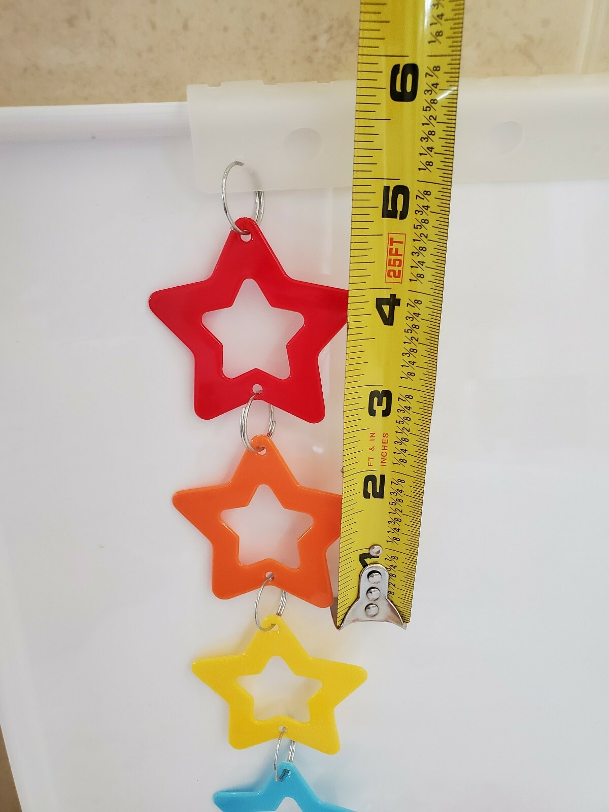 Rainbow DIY Multi-color Star Plastic Curtain Drapes Art Decoration Handicraft