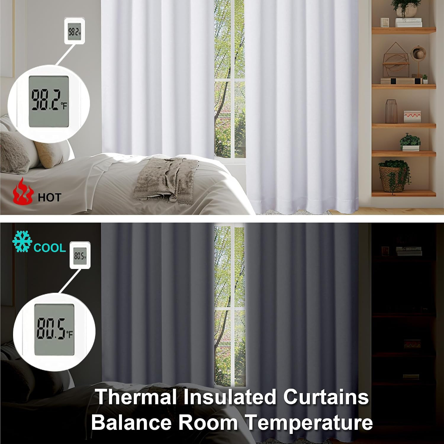 Ava Pure White Curtains 24 Inches Long 2 Panels, Light Filtering Half Window Rod