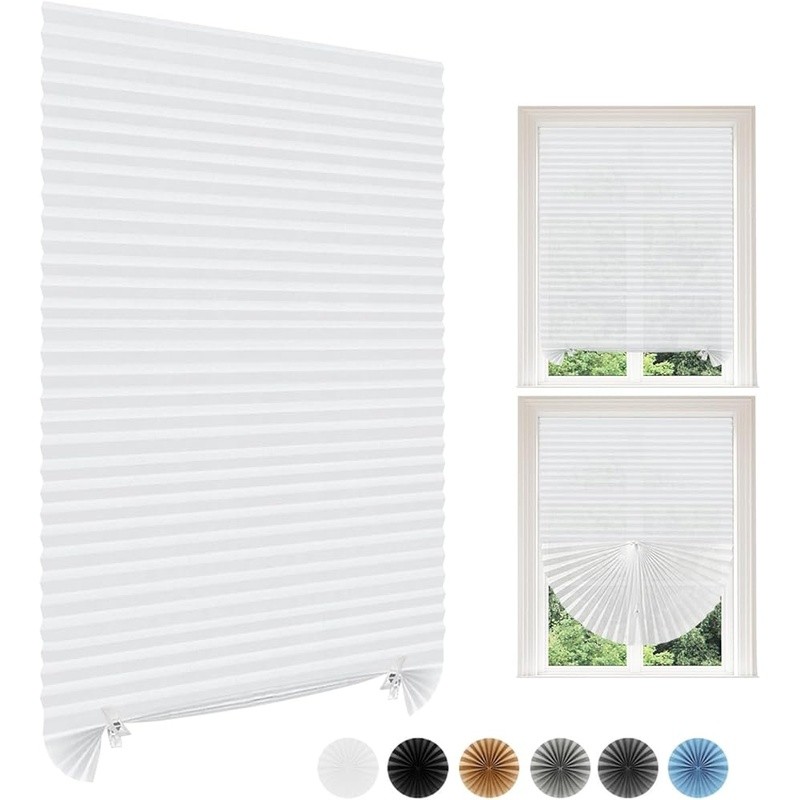 Self Adhesive Adjustable Blinds Easy Install Cordless Window Shade Filtering New