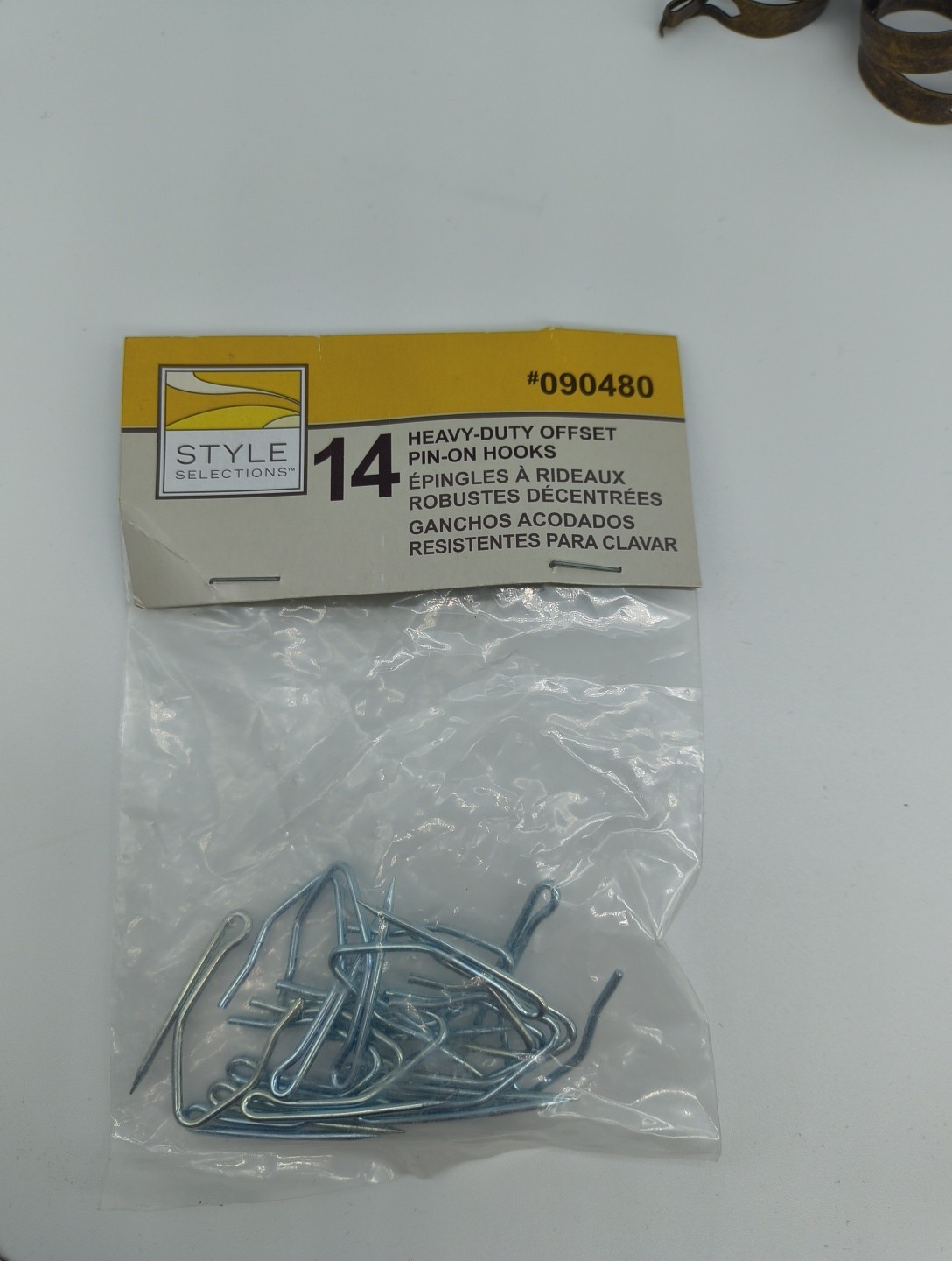 Style Selection Heavy Duty Offset Pin-on Drapery Hooks 14 PC. #090480