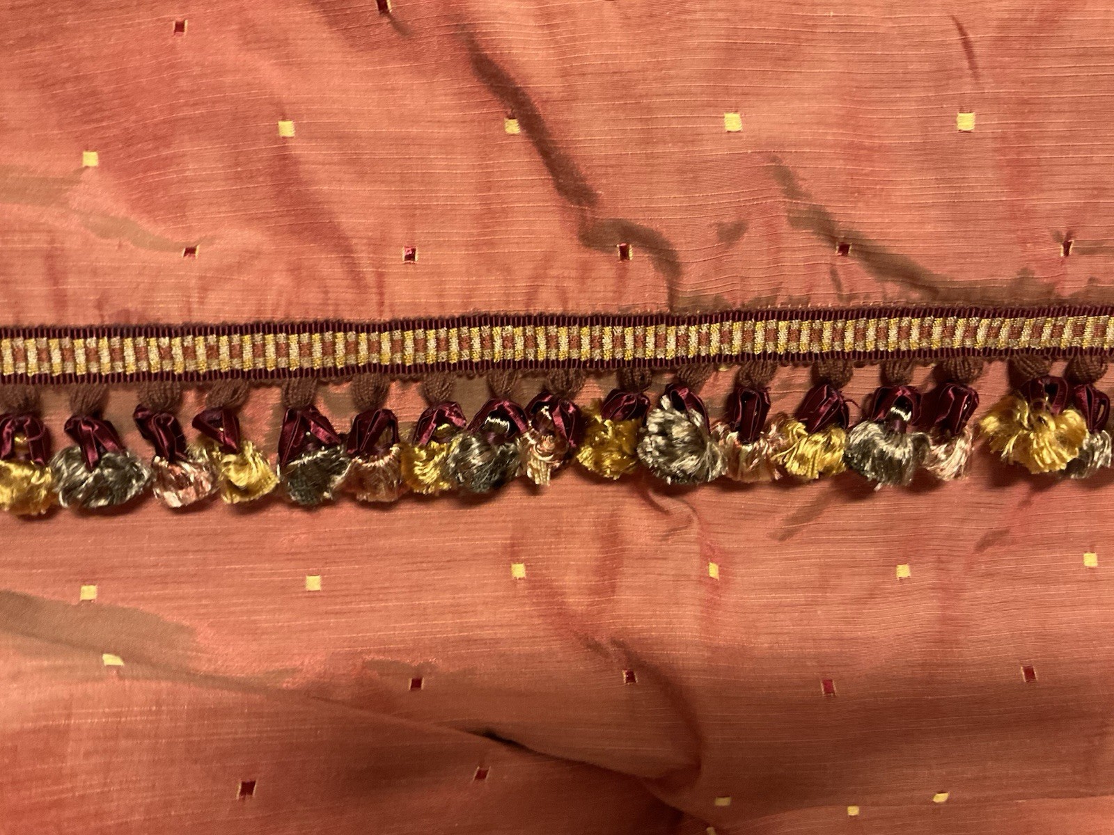 Curtains/Drapery/Panels X2 Bouillon Trim Lined 84 Long 102 Wide Ex.