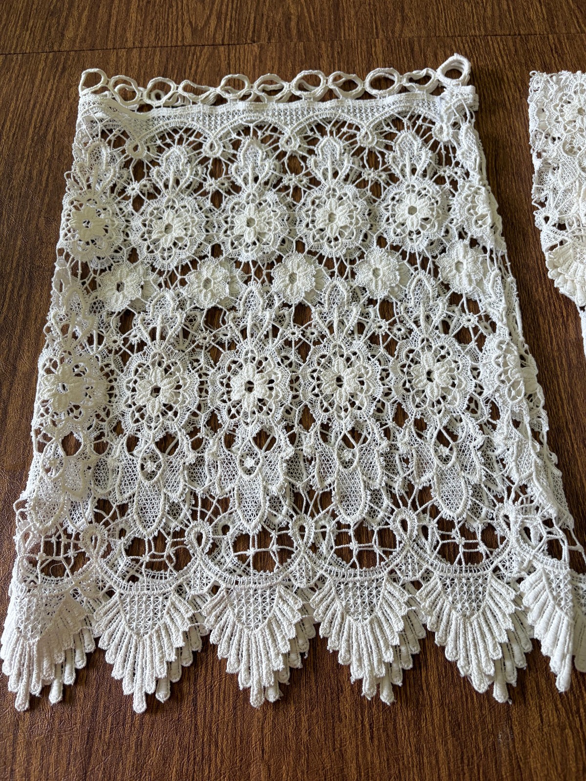 lace curtains panels set of 4 panels. Ivory color