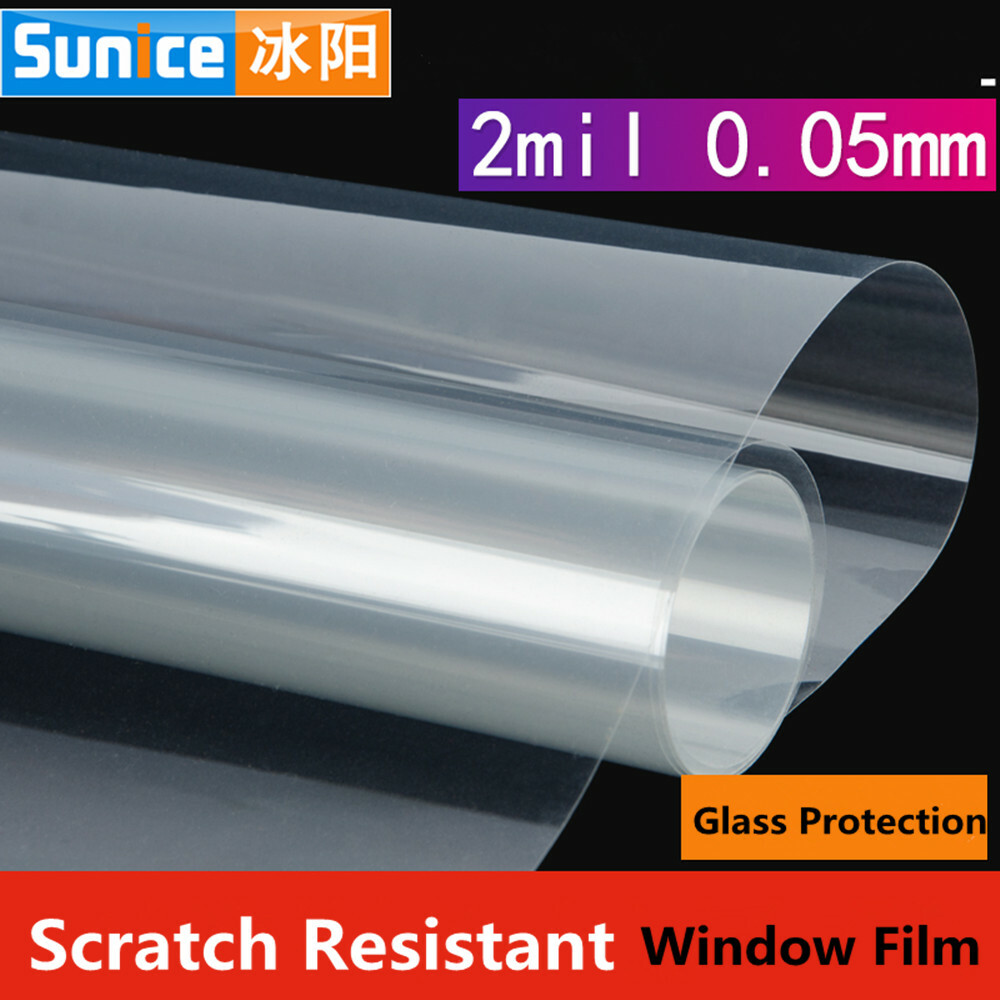 2mil Clear Safety Film Window Tint Home Anti-Shatter Glass Protection Solar Tint