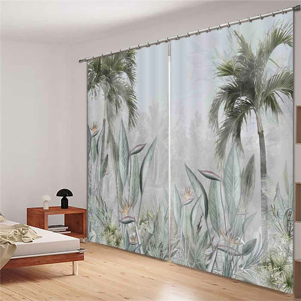 Numerical Soberness 3D Curtain Blockout Photo Printing Curtains Drape Fabric