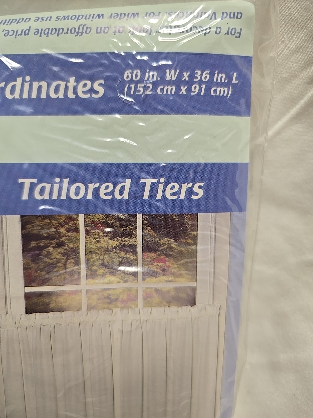 Vtg Home Essentials 60x 36L Tailored Tiers Angela