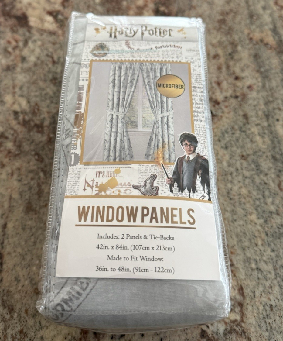 Harry Potter 2 Window Panels Forbidden Forest 42×84 Microfiber NEW