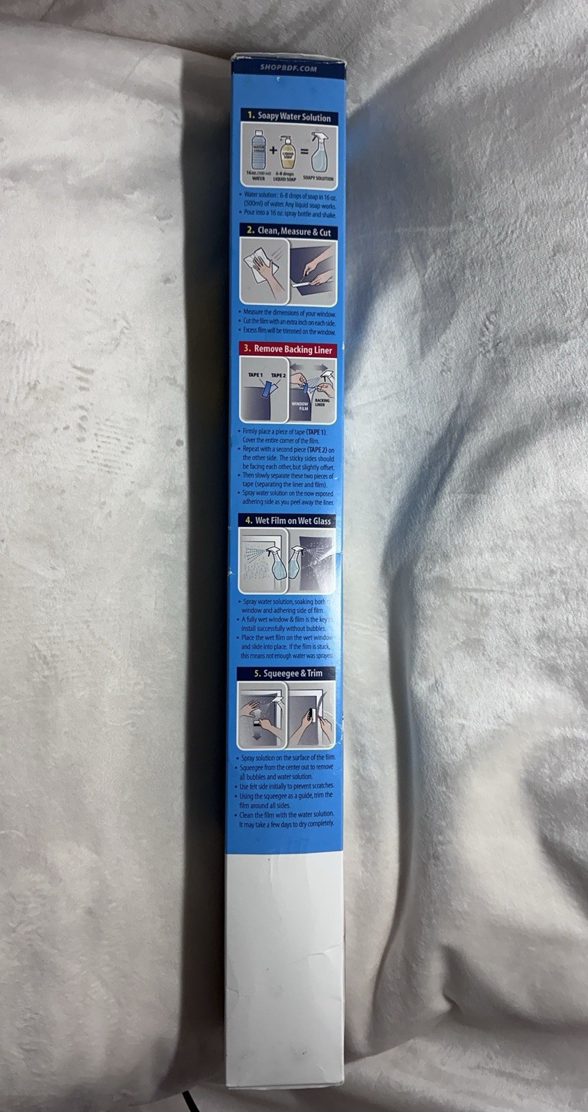 BDF S2M Window Film Clear UV Blocking 24in X 12ft Buy Decorative Film w/ Tools